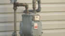 A natural gas meter in Arnprior. (Dylan Dyson/CTV News Ottawa)