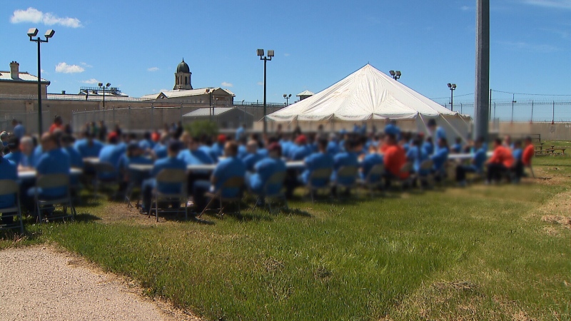 For a few hours, the prison yard of Manitoba’s Stony Mountain Institution turned into an outdoor concert venue. The performance was led by Manitoba Keewatinowi Okimakanak Grand Chief Garrison Settee. (Source: CTV News)