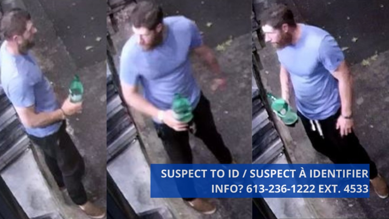 Ottawa police are asking for the public's help to identify a suspect in a Somerset Street East break and enter on June 3. (Ottawa Police Service/Twitter)