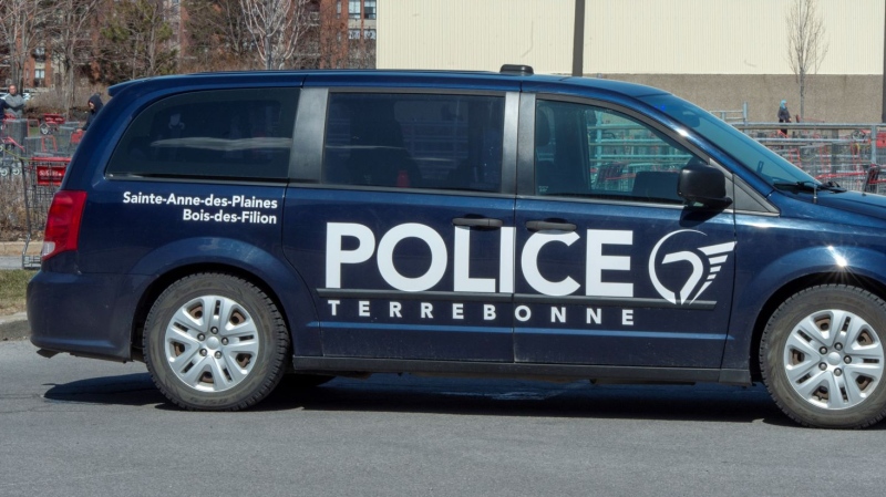 A Terrebonne police vehicle is pictured on Tuesday, April 7, 2020. THE CANADIAN PRESS/Ryan Remiorz