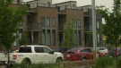 Some of the townhouses at the Blatchford development site in north central Edmonton (CTV News Edmonton/Joe Scarpelli).