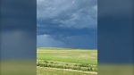A funnel cloud is seen near Hazlet, Sask. (Photo submitted by Janelle Todd)