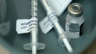 Syringes with Pfizer COVID-19 vaccine shots for children aged 6 months to 4 years old at a University of Washington Medical Center clinic in Seattle, on June 21, 2022. (Ted S. Warren / AP)
