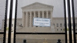 Fencing around the U.S. Supreme Court in Washington, on May 7, 2022. (Amanda Andrade-Rhoades / AP) 