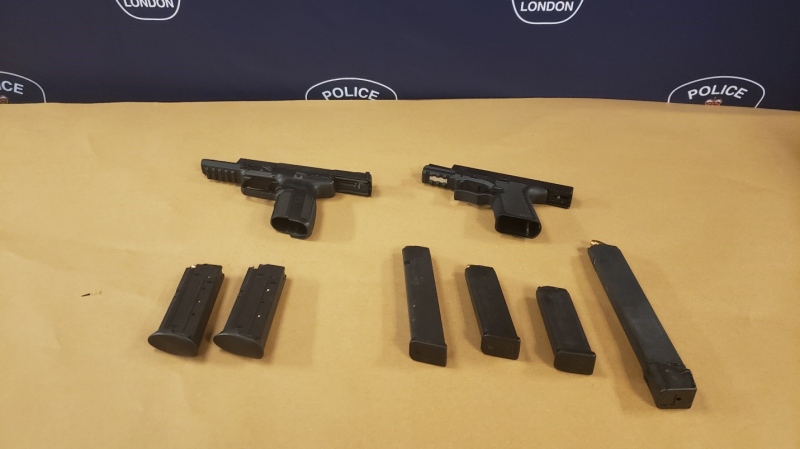 Items seized by London police following a search of a home on Highland Avenue on June 23, 2022. (Source: London police)