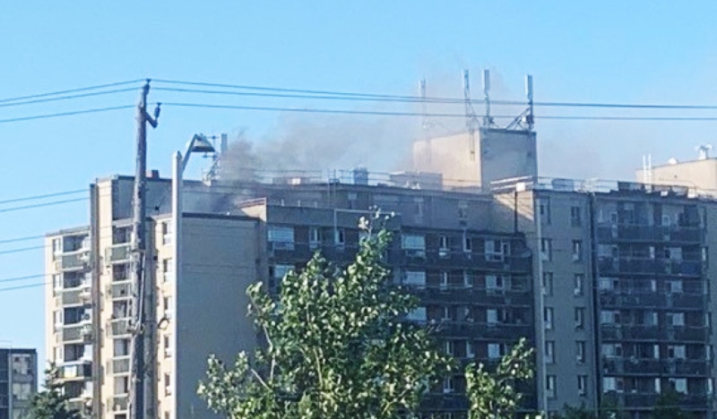 A fire sparked by careless smoking forced the brief evacuation of an apartment building in the South End of Sudbury on Thursday. (Supplied)
