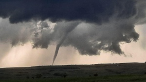 A tornado is seen near Morse, Sask. (Courtesy: Derrick Gerbrandt)