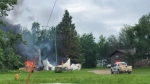RCMP say they are investigating a fire that destroyed the Our Lady of Smiles Parish in Waterhen Lake. (Chris Martell)