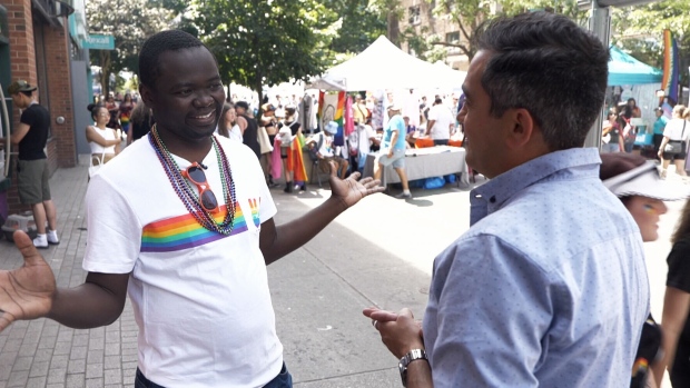 Ali Kaviri is seen here celebrating Pride in Toronto. (CTV National News)
