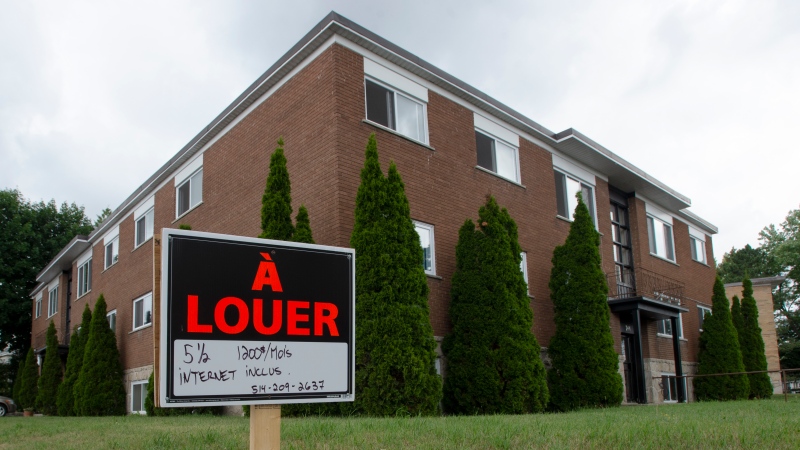 A for rent sign is seen in front of an apartment building, Wednesday, June 30, 2021 in Saint-Eustache, Que.THE CANADIAN PRESS/Ryan Remiorz