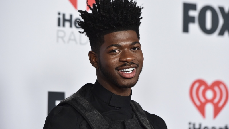 Lil Nas X arrives at the iHeartRadio Music Awards on Tuesday, March 22, 2022, at the Shrine Auditorium in Los Angeles. (Photo by Jordan Strauss/Invision/AP)