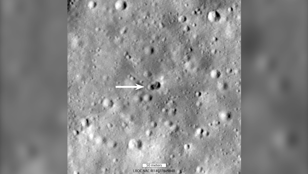 Moon double crater