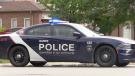 Barrie police cruiser in Barrie, Ont. (CTV News/Mike Arsalides)