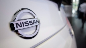 The emblem of a Nissan car is seen at its showroom in Tokyo, on May 11, 2017. (Eugene Hoshiko / AP) 
