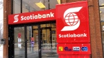 A Scotiabank branch is shown in Ottawa on Tuesday, January 19, 2021. THE CANADIAN PRESS/Craig Wong