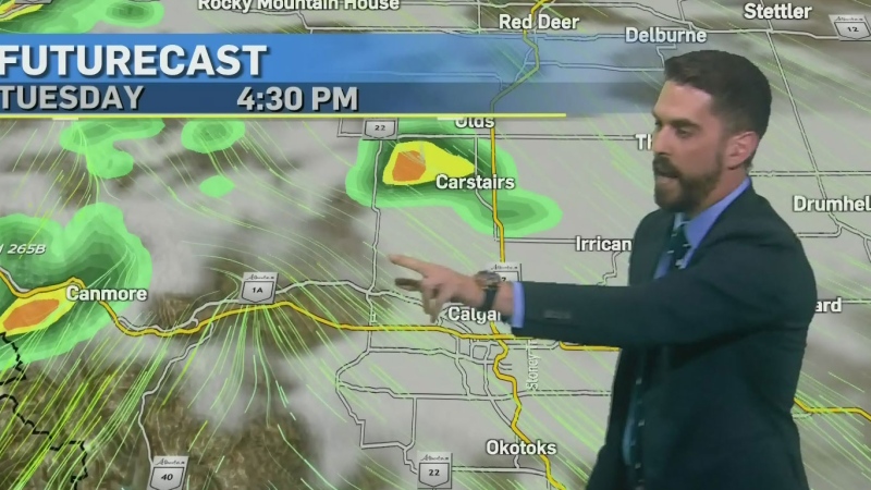 Partly cloud weather in Calgary on Tuesday