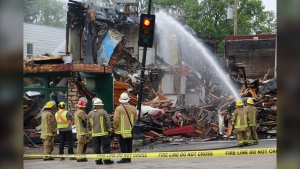 Kenora Fire Chief Kent Readman said emergency crews were called to a commercial property on Second Avenue South shortly after 2 a.m. Tuesday morning. (Image Source: Bronson Carver/Kenora Miner and News)