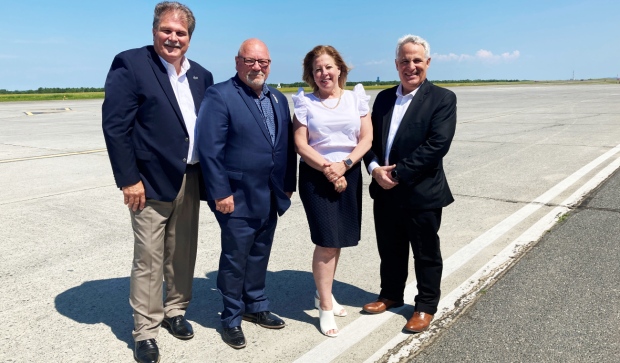 On Tuesday, the federal government announced $2.6 million for improvements to taxiways, a runway and lighting at Sudbury's airport. (Alana Everson/CTV News)