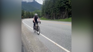 Accident cuts short B.C. cyclist's attempt at worl