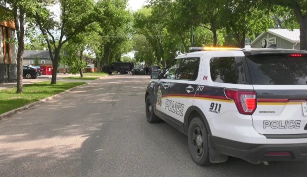 Saskatoon Police at a standoff