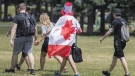 People arrive at a city park on Canada Day in Montreal, July 1, 2020. THE CANADIAN PRESS/Graham Hughes