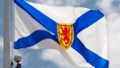 Nova Scotia's provincial flag flies on a flag pole in Ottawa, Friday July 3, 2020. THE CANADIAN PRESS/Adrian Wyld
