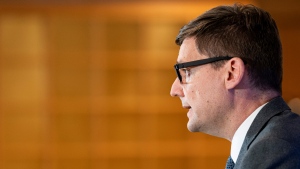 British Columbia's Attorney General David Eby delivers speaks to reporters in Vancouver, B.C., Wednesday, June 15, 2022. THE CANADIAN PRESS/Rich Lam