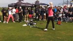 Kyle Berkshire set a new record for outdoor ball speed at Mickelson National Tuesday night 