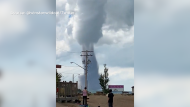 Video shows a possible tornado touching down near Watrous, Sask. on June 29, 2022. (@winstonwildcat/Twitter) 