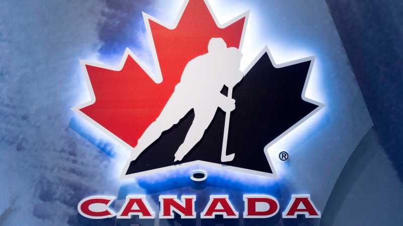 Hockey Canada logo at an event in Toronto on Wednesday Nov. 1, 2017. (THE CANADIAN PRESS/Frank Gunn)