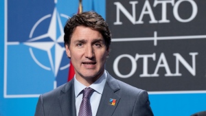 Prime Minister Justin Trudeau responds to question during the closing news conference at the NATO Summit in Madrid on Thursday, June 30, 2022. THE CANADIAN PRESS/Paul Chiasson