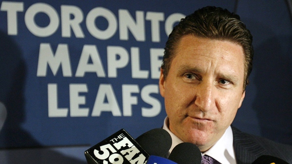 Toronto Maple Leafs general manager John Ferguson Jr. speaks to reporters before the first round of the National Hockey League Entry Draft in Columbus, Ohio, Friday, June 22, 2007. (Ryan Remiorz / THE CANADIAN PRESS)