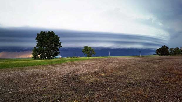 Storm clouds in Fork River. Photo by Danny Voigt.