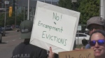 Eviction day: Protestors gather at encampment