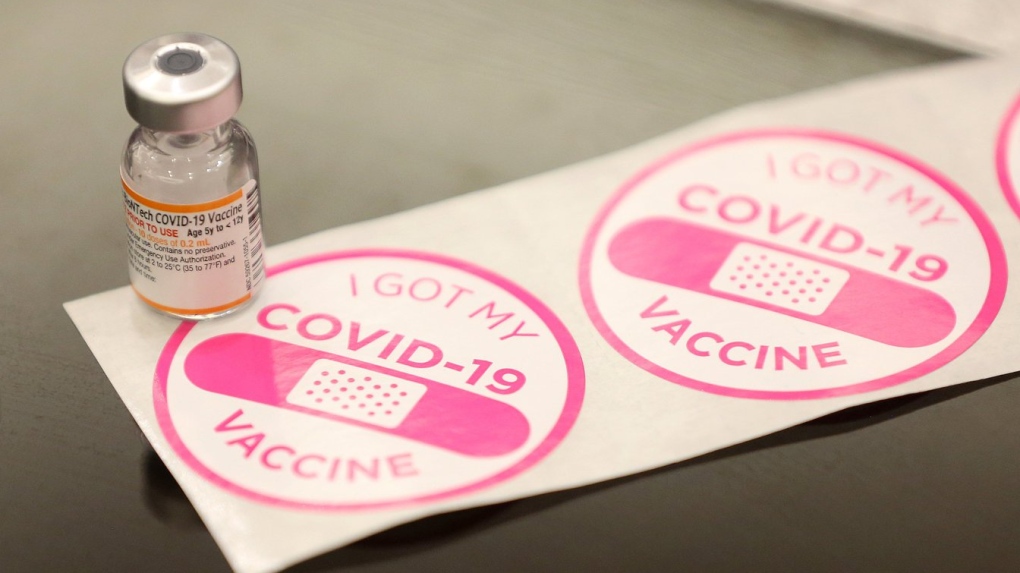 Vial of paediatric COVID-19 vaccine
