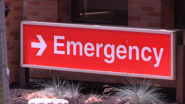 Emergency room sign at Clinton Public Hospital in Clinton, Ont. on Wednesday, June 29, 2022. (Scott Miller/CTV News London)
