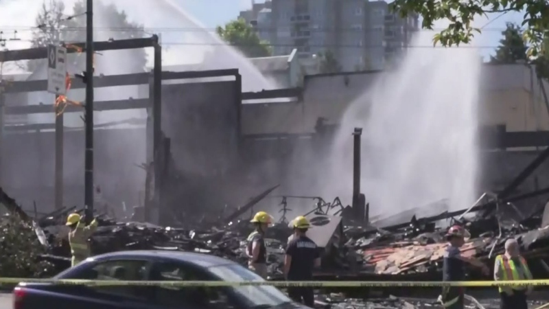 Flames tear through Vancouver Value Village