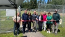 Johnny Bower sport court opens in Waskesiu.
