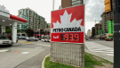 Gas selling for 193.9 cents a litre in Ottawa on Canada Day following an 11 cent decrease in prices. (Leah Larocque/CTV News Ottawa)