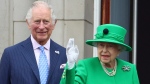 U.K.'s Prince Charles, and Queen Elizabeth II appear on the balcony of Buckingham Palace during the Platinum Jubilee Pageant outside Buckingham Palace in London June 5, 2022, on the last of four days of celebrations to mark the Platinum Jubilee. Prince Charles, representing the Queen as the ceremonial head of the Commonwealth, is also expected to champion the blocâ€™s global climate action. Commonwealth leaders are set to adopt the much-awaited â€œLiving Lands Charterâ€, an action plan to address climate change, land degradation and biodiversity loss. (Hannah McKay/Pool Photo via AP, File)