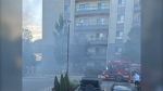 A fire broke out in the unground parking garage of an apartment complex located at Capulet Lane and Beaverbrook Avenue on the morning of July 2, 2022. (Source: London Fire Department/Twitter)