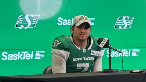 Cody Fajardo said it’s “never a question” he’ll definitely be out there Friday when asked about his heath. (Darrell Romuld / CTV News)