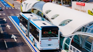 An example of Bus Rapid Transit in Taiwan is seen in this image provided by TransLink.