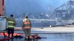 A fire has destroyed a massive fruit and vegetable producer on Montreal's South Shore on July 4, 2022. (Matt Gilmour/CTV News)