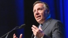 Quebec Premier Francois Legault makes a funding announcement for a new music hall, Thursday, June 23, 2022, in Montreal. THE CANADIAN PRESS/Ryan Remiorz