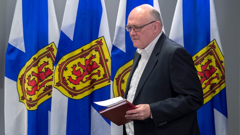 Dr. Robert Strang, chief medical officer of health at a briefing in Halifax on Tuesday, March 17, 2020. (THE CANADIAN PRESS/Andrew Vaughan)