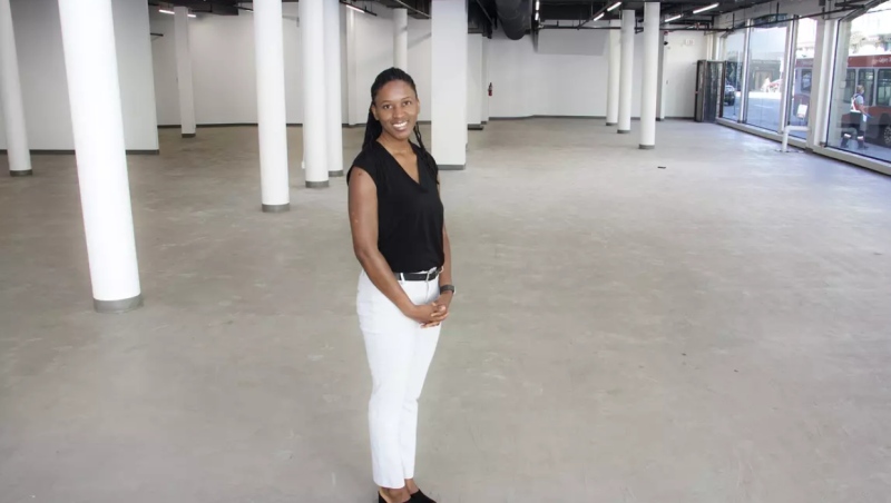 Patrina Duhaney at the Calgary Design Clinic, which will be converted into a space for the Black Youth Summer Leadership program. (Photo via Zoltan Varadi, Faculty of Social Work)