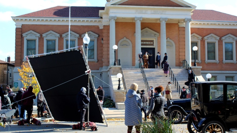 Brantford is transported back to the 1920's to shoot scenes from the TV series Frankie Drake Mysteries in 2020. (Submitted/City of Brantford)