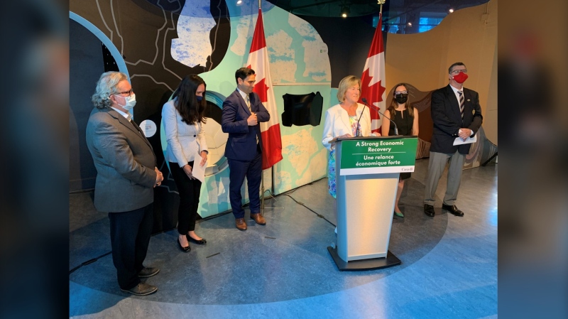 FedDev (Federal Economic Development Agency for Southern Ontario) announced $3.7 million in funding for 10 community projects across region, in order to help to rebuild from the effects of COVID-19 pandemic. London, Ont.'s Children's Museum is one of the recipients, as seen on July 5, 2022. (Bryan Bicknell/CTV News London)