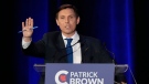 Conservative leadership hopeful Patrick Brown takes part in the Conservative Party of Canada French-language leadership debate in Laval, Quebec on Wednesday, May 25, 2022. (THE CANADIAN PRESS/Ryan Remiorz)